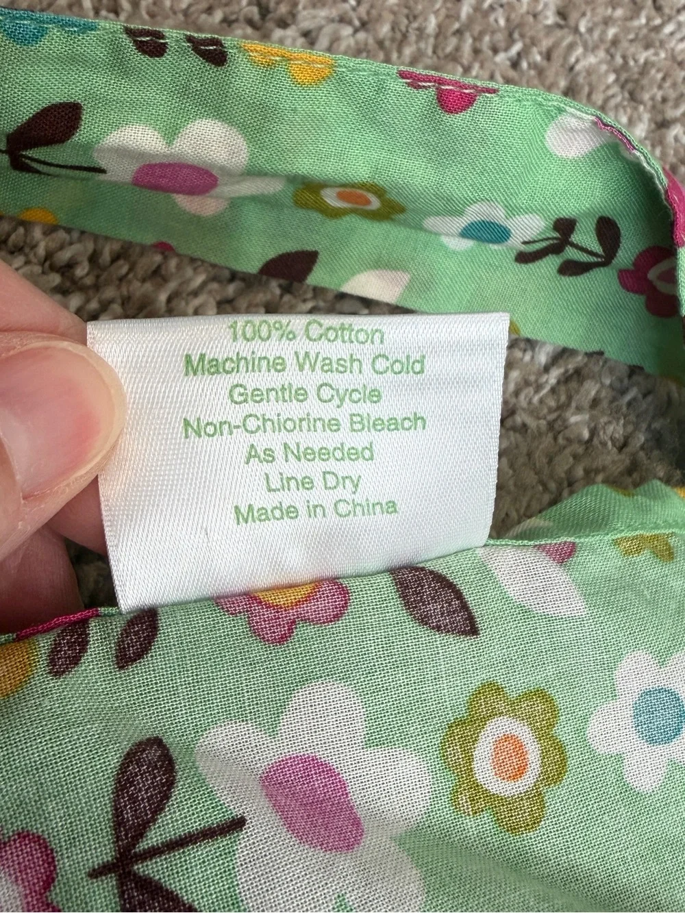 Vera Bradley Green Pink Daisy Tutti Frutti Paisley Waist Apron Retro Cottage